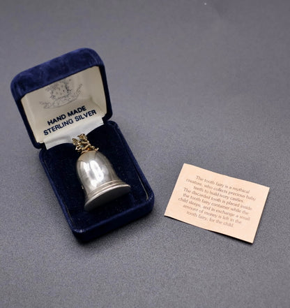 Douglas Pell Sterling Silver Tooth Fairy Container with Original Box & Paper