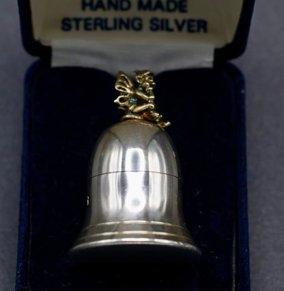 Douglas Pell Sterling Silver Tooth Fairy Container with Original Box & Paper