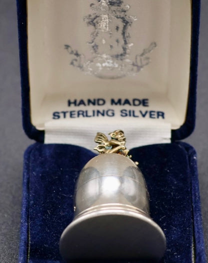Douglas Pell Sterling Silver Tooth Fairy Container with Original Box & Paper