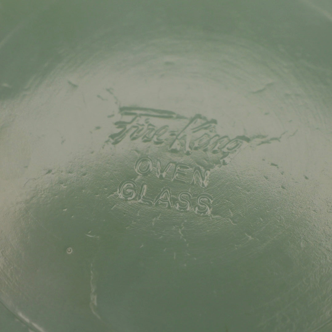 Vintage Fire-King Jadeite 3-Footed Scalloped Bulb Bowl