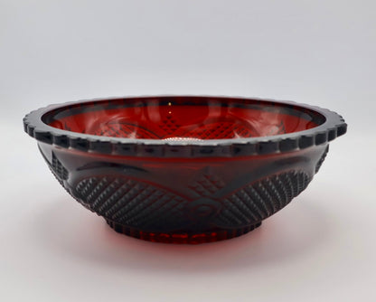 Vintage Avon 1876 Cape Cod Centennial Edition Ruby Red Dessert Bowl