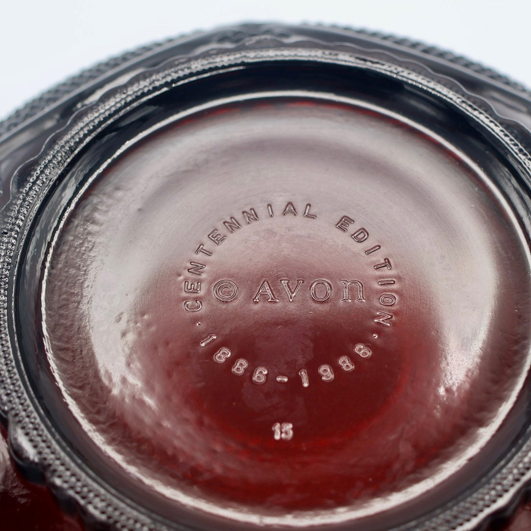 Vintage Avon 1876 Cape Cod Centennial Edition Ruby Red Dessert Bowl