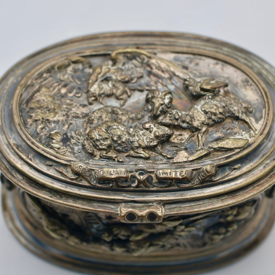 French Belle Époque Oudry Éditeur Wildlife Trinket Box c. 1880–1900