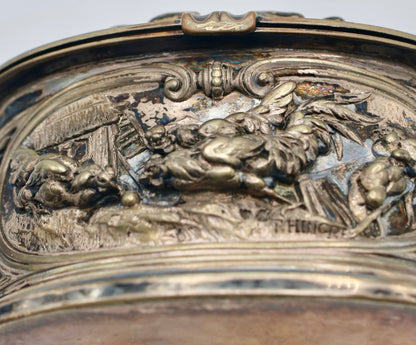 French Belle Époque Oudry Éditeur Wildlife Trinket Box c. 1880–1900