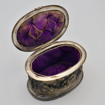 French Belle Époque Oudry Éditeur Wildlife Trinket Box c. 1880–1900
