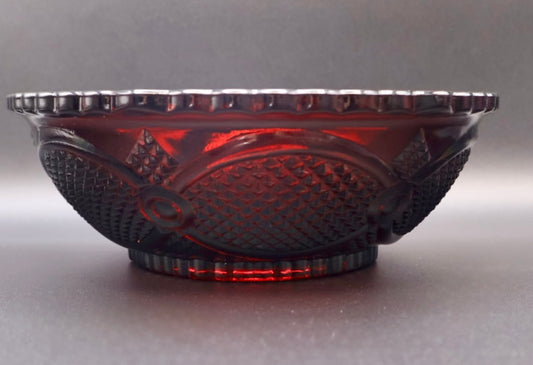 Vintage Avon 1876 Cape Cod Centennial Edition Ruby Red Dessert Bowl