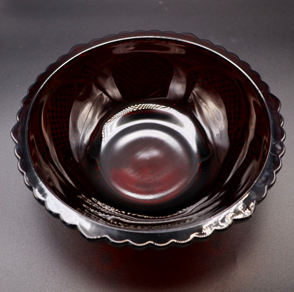 Vintage Avon 1876 Cape Cod Centennial Edition Ruby Red Dessert Bowl