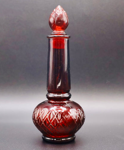 Vintage Avon “Occur!” Ruby Red Candle-Shaped Cologne Bottle (Empty)