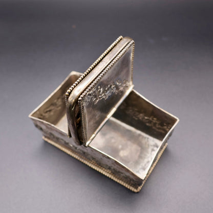 Antique Pairpoint Quadruple Plate Silverplate Basket Box with Handle c. 1900