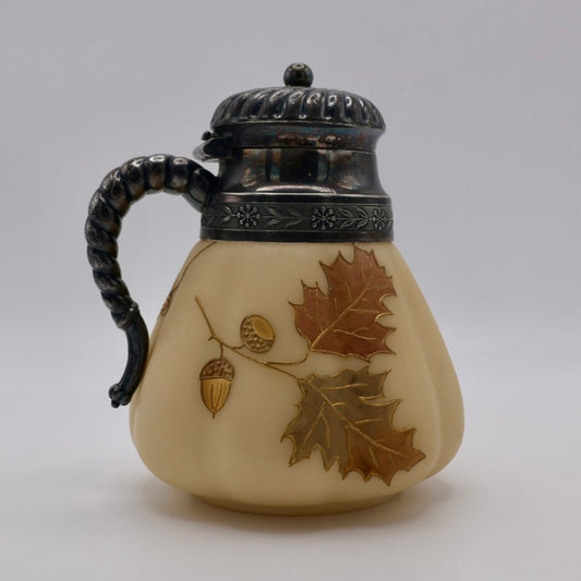 Antique Mount Washington Satin Glass Syrup Jar Smith Brothers  c. 1880s