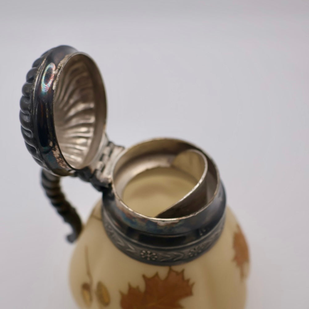 Antique Mount Washington Satin Glass Syrup Jar Smith Brothers  c. 1880s