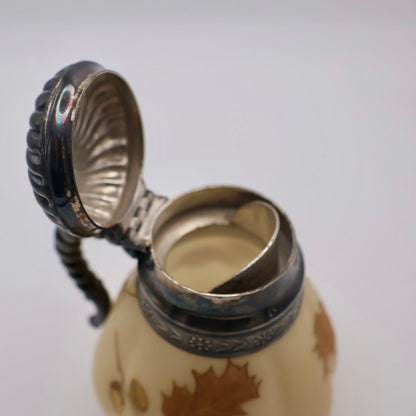 Antique Mount Washington Satin Glass Syrup Jar Smith Brothers  c. 1880s