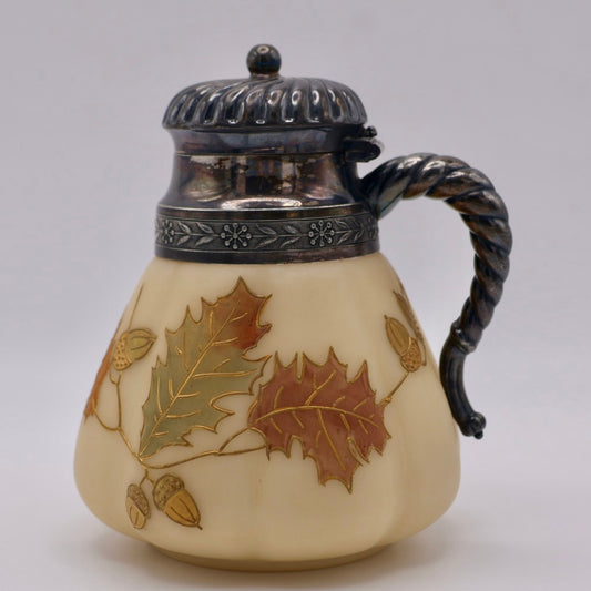Antique Mount Washington Satin Glass Syrup Jar Smith Brothers  c. 1880s