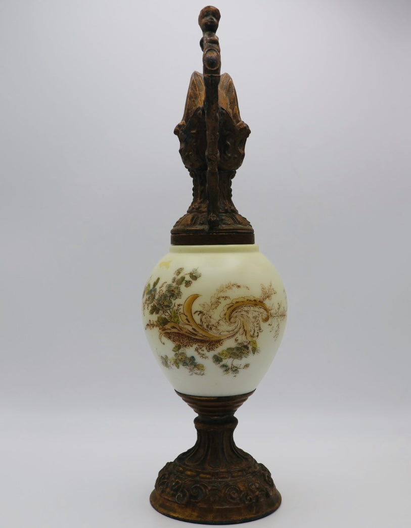 Victorian Wave Crest  Milk Glass Ewer