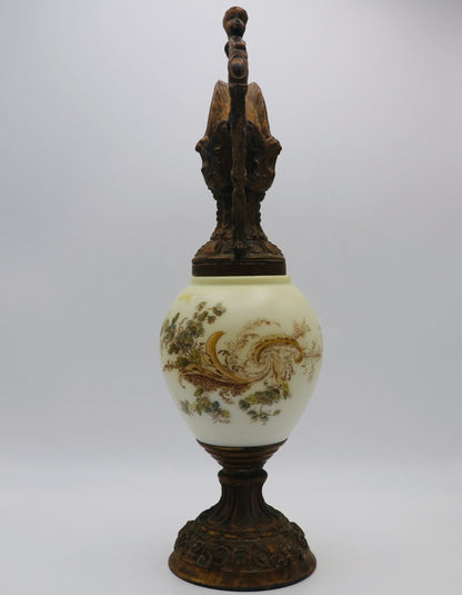 Victorian Wave Crest  Milk Glass Ewer