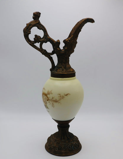 Victorian Wave Crest  Milk Glass Ewer