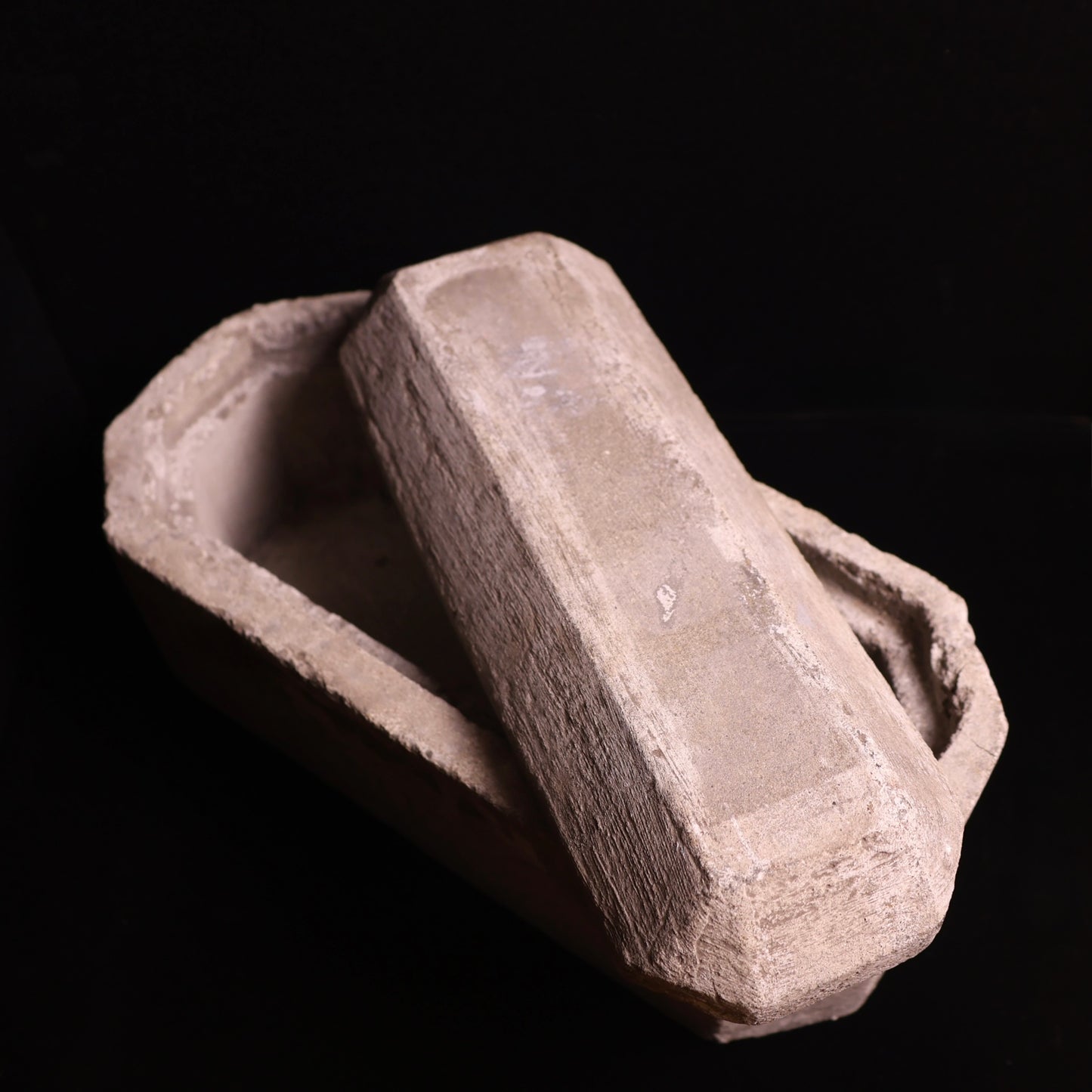Antique Concrete Coffin Burial Vault Salesman Sample