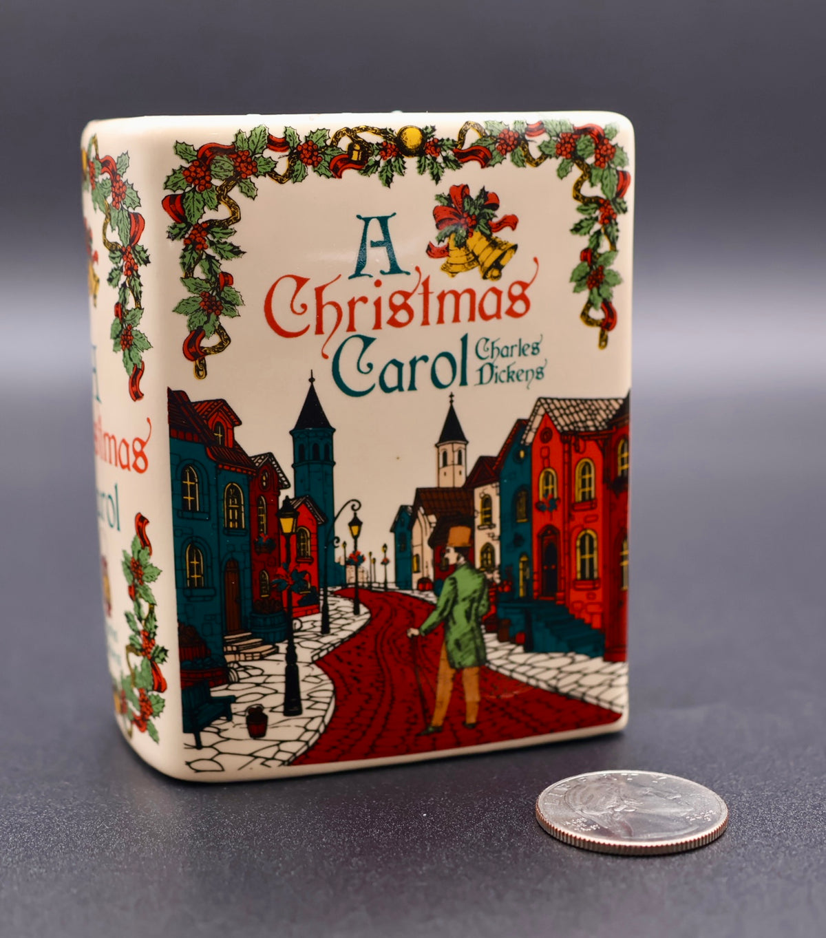 A Christmas Carol Ceramic Book Candle | Cranberry, Balsam & Cinnamon