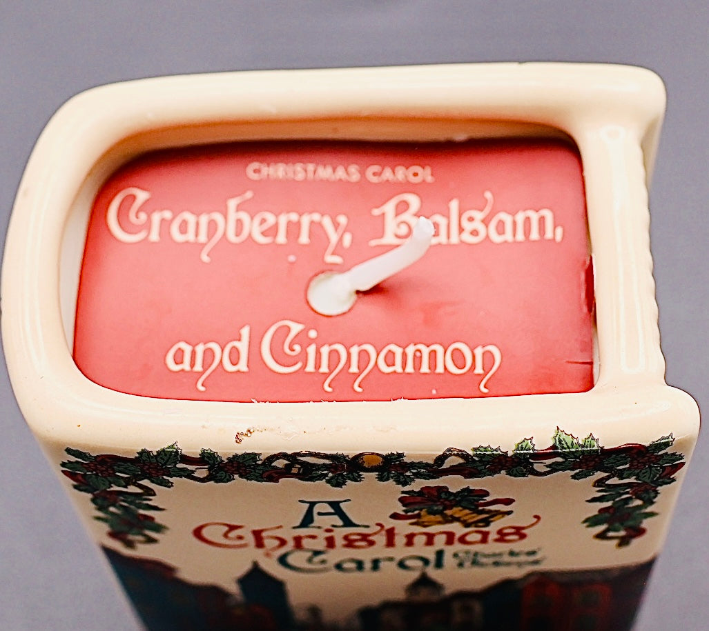 A Christmas Carol Ceramic Book Candle | Cranberry, Balsam & Cinnamon