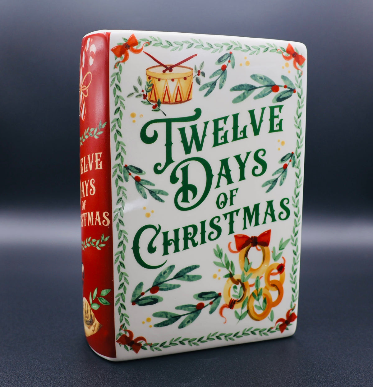 The Twelve Days of Christmas Ceramic Book Vase | Literary Holiday Décor