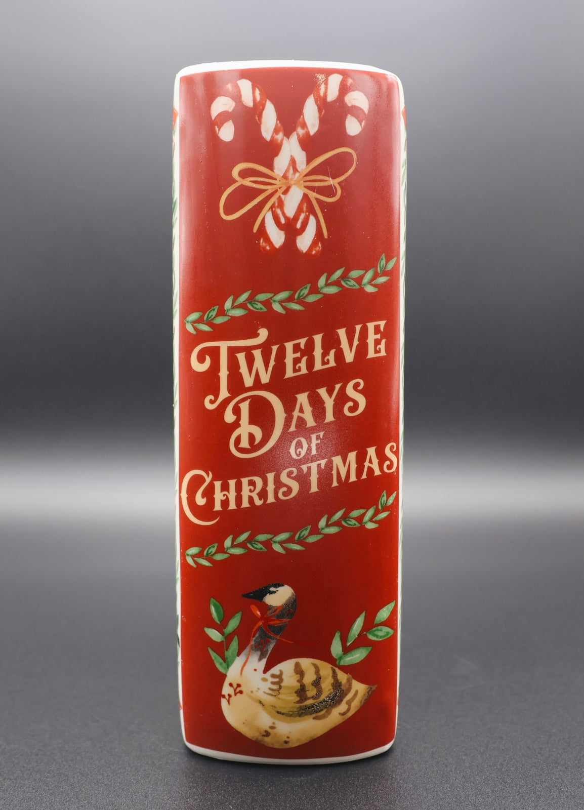 The Twelve Days of Christmas Ceramic Book Vase | Literary Holiday Décor