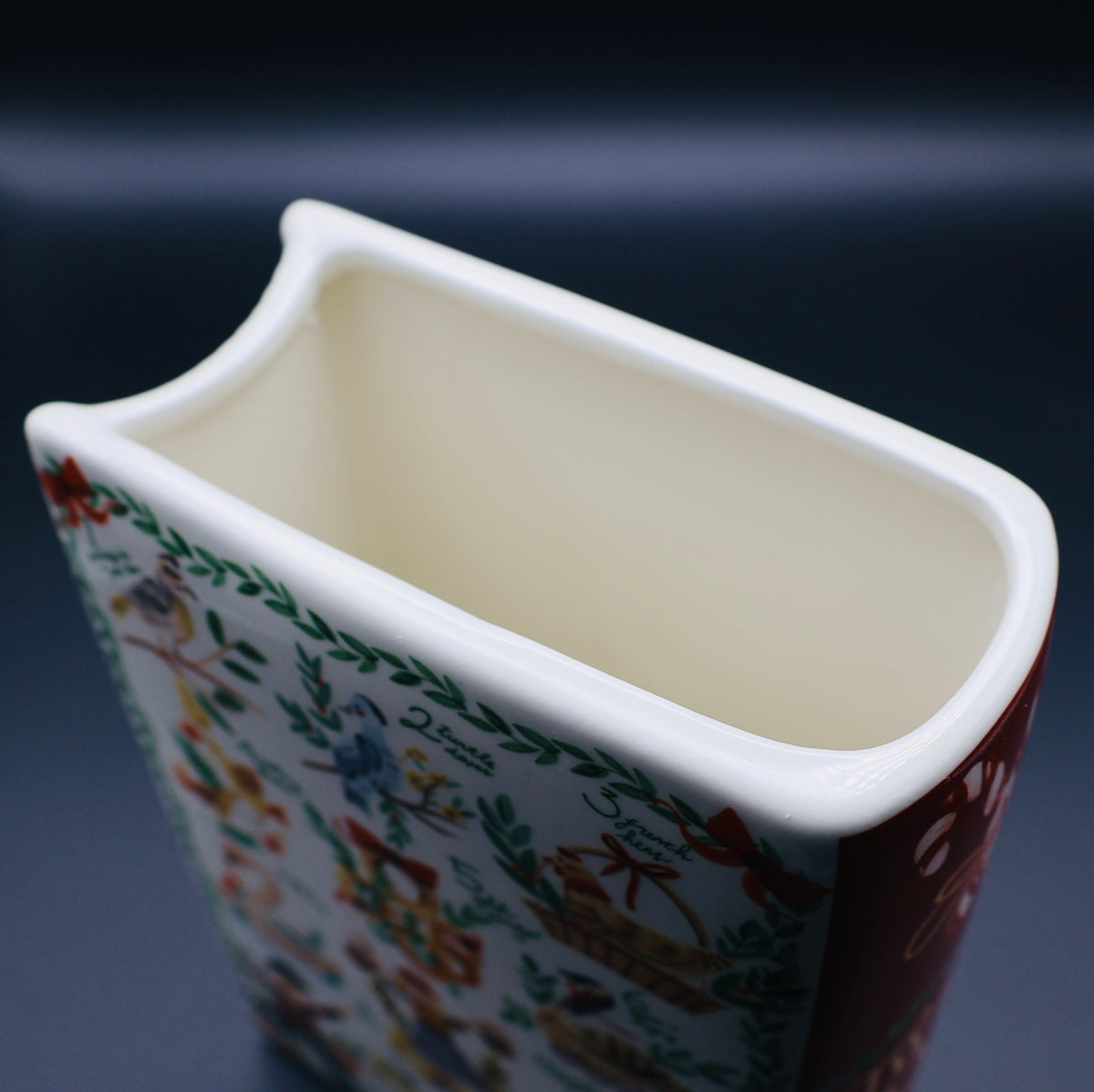 The Twelve Days of Christmas Ceramic Book Vase | Literary Holiday Décor