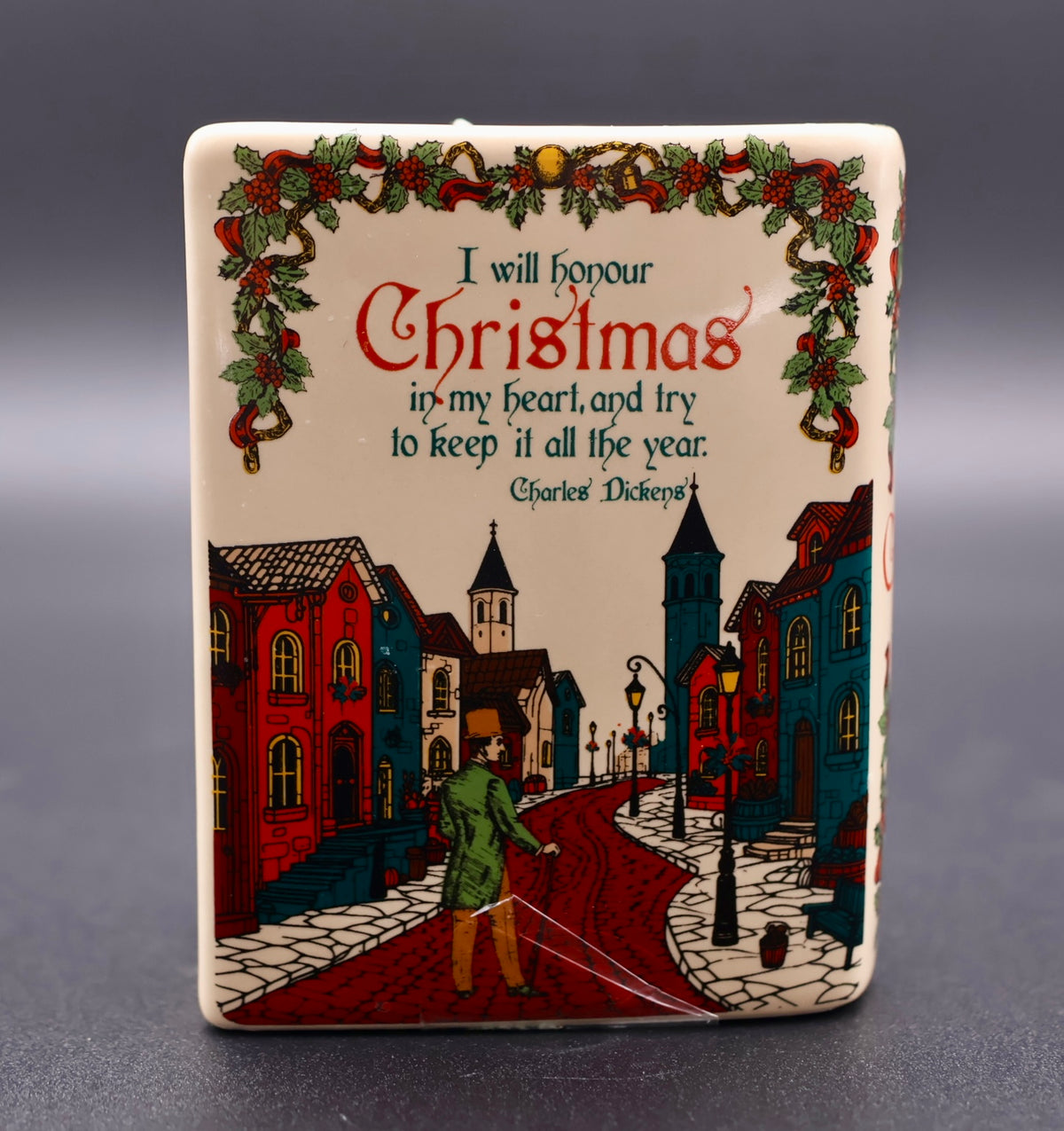 A Christmas Carol Ceramic Book Candle | Cranberry, Balsam & Cinnamon