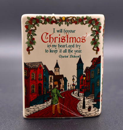A Christmas Carol Ceramic Book Candle | Cranberry, Balsam & Cinnamon