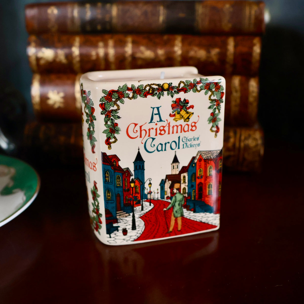 A Christmas Carol Ceramic Book Candle | Cranberry, Balsam & Cinnamon