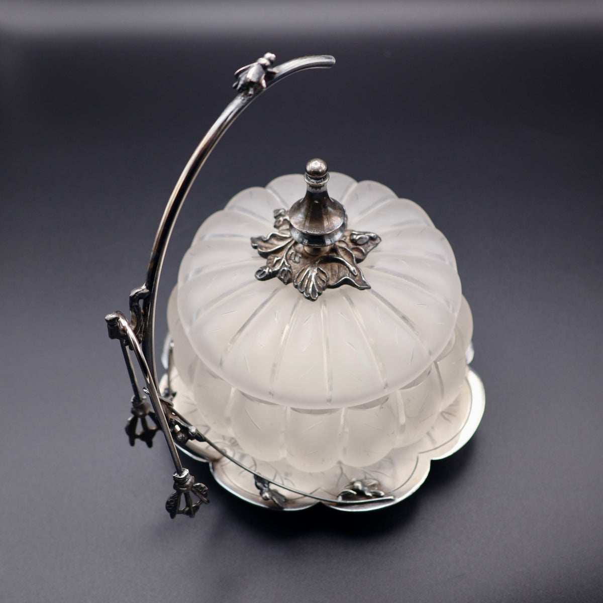 Victorian Figural Pumpkin Glass Pickle Castor c. 1880–1900