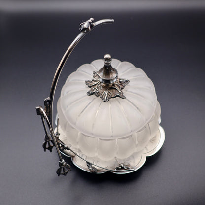 Victorian Figural Pumpkin Glass Pickle Castor c. 1880–1900