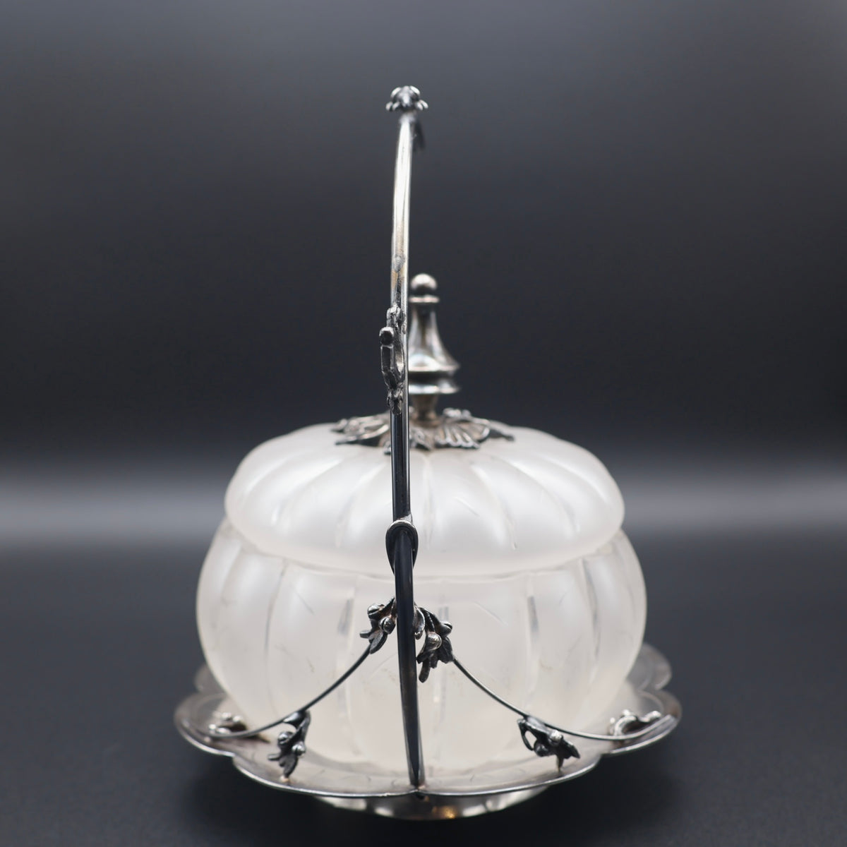 Victorian Figural Pumpkin Glass Pickle Castor c. 1880–1900