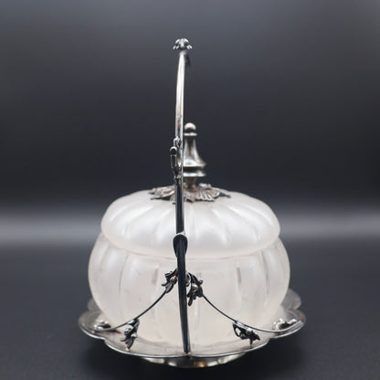 Victorian Figural Pumpkin Glass Pickle Castor c. 1880–1900