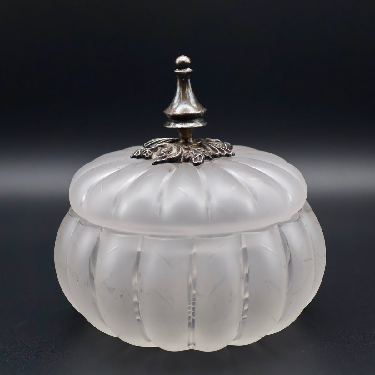 Victorian Figural Pumpkin Glass Pickle Castor c. 1880–1900