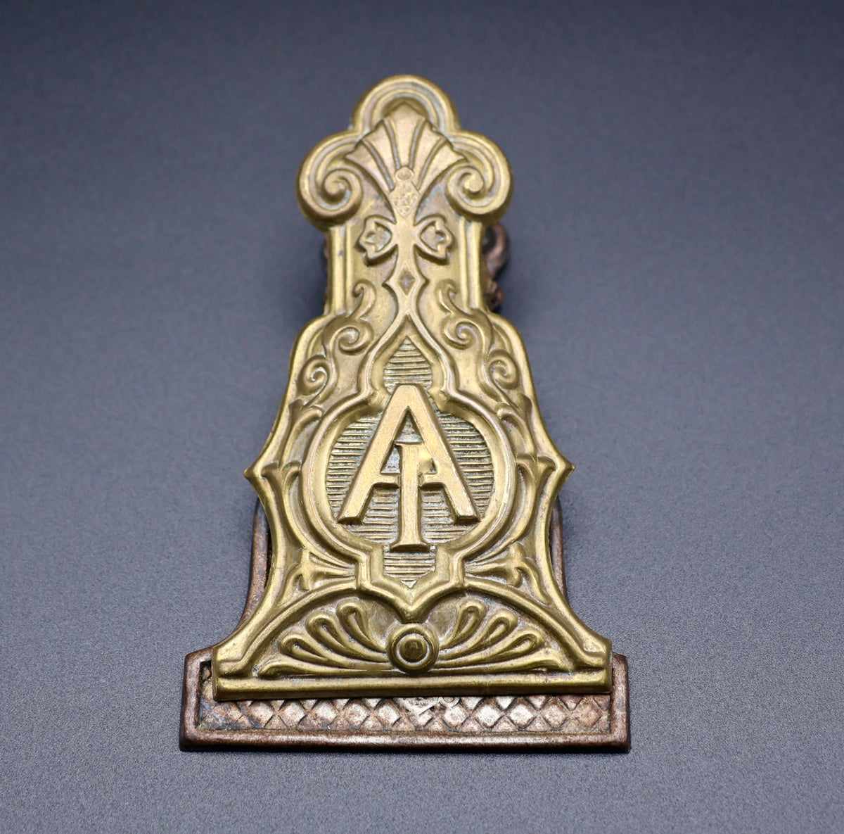 Victorian A1 Pressed Brass Letter Clip c. 1890