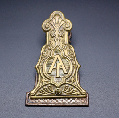 Victorian A1 Pressed Brass Letter Clip c. 1890