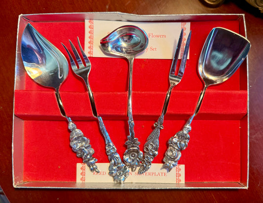 Reed & Barton Harlequin Fiesta Five Piece Serving Set