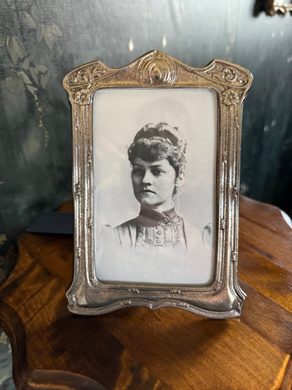 Vintage Style English Pewter Picture Frame