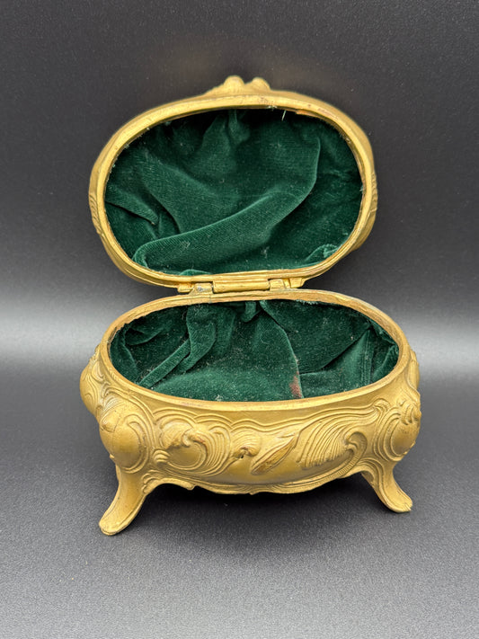 Antique Art Nouveau Jewelry Casket Marked “U.S.A."