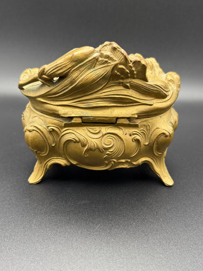Antique Art Nouveau Jewelry Casket Marked “U.S.A."