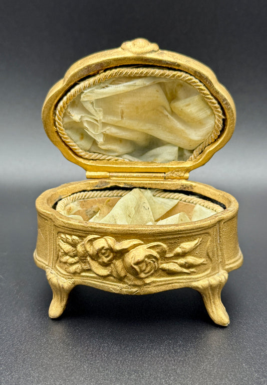 Antique B&W Heart Jewelry Casket (No. 115) c.1900