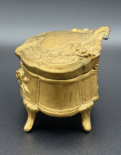 Antique B&W Heart Jewelry Casket (No. 115) c.1900