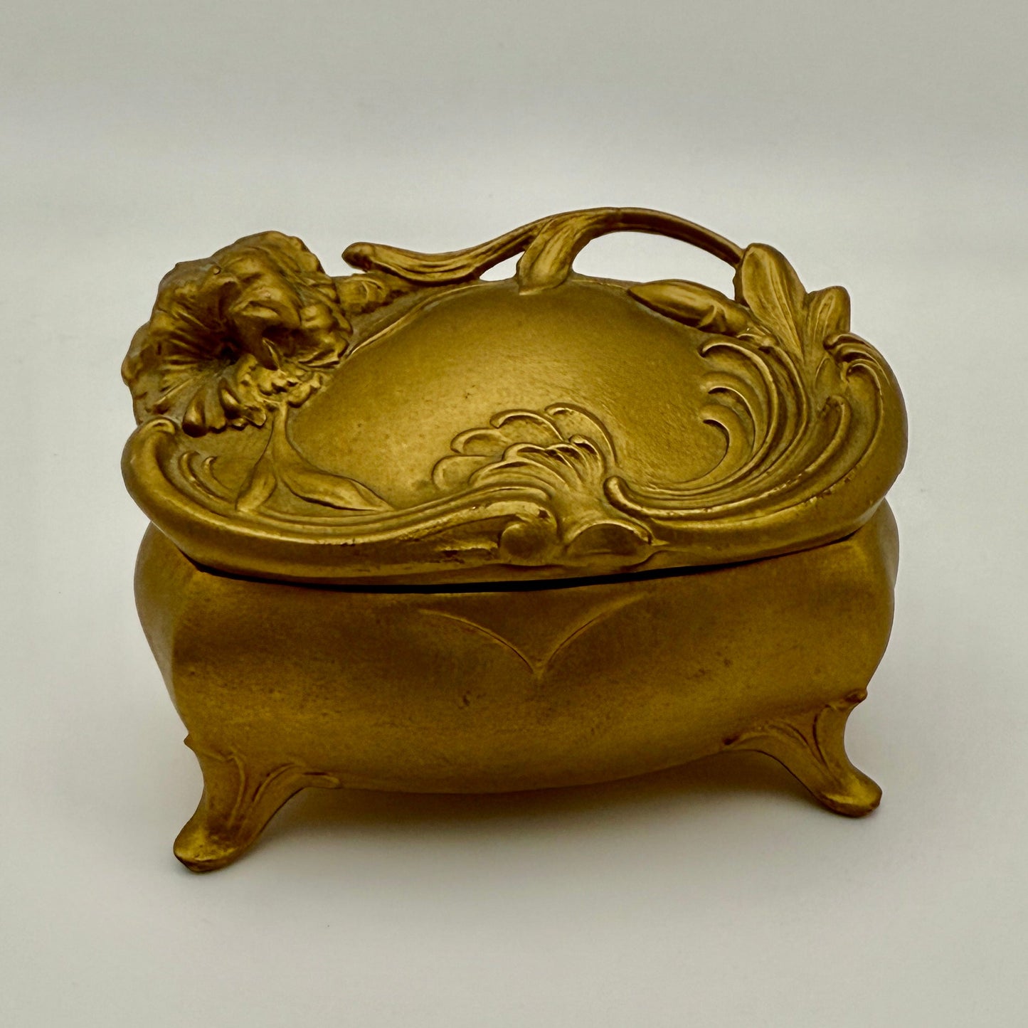 Jennings Brothers Art Nouveau Gilt Jewelry Casket (c.1905–1915)