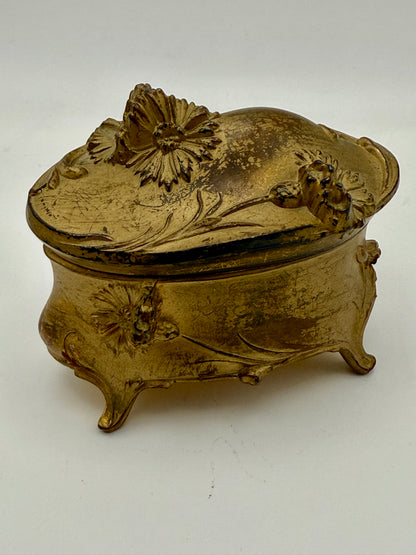 Antique Art Nouveau Gilt Jewelry Casket