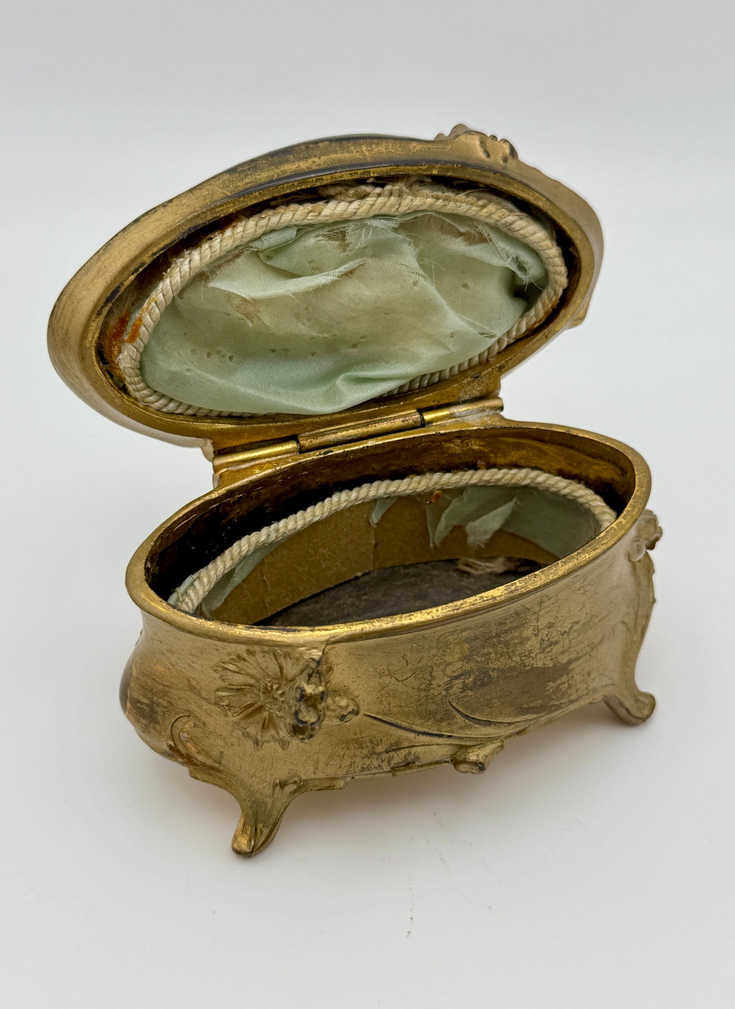 Antique Art Nouveau Gilt Jewelry Casket