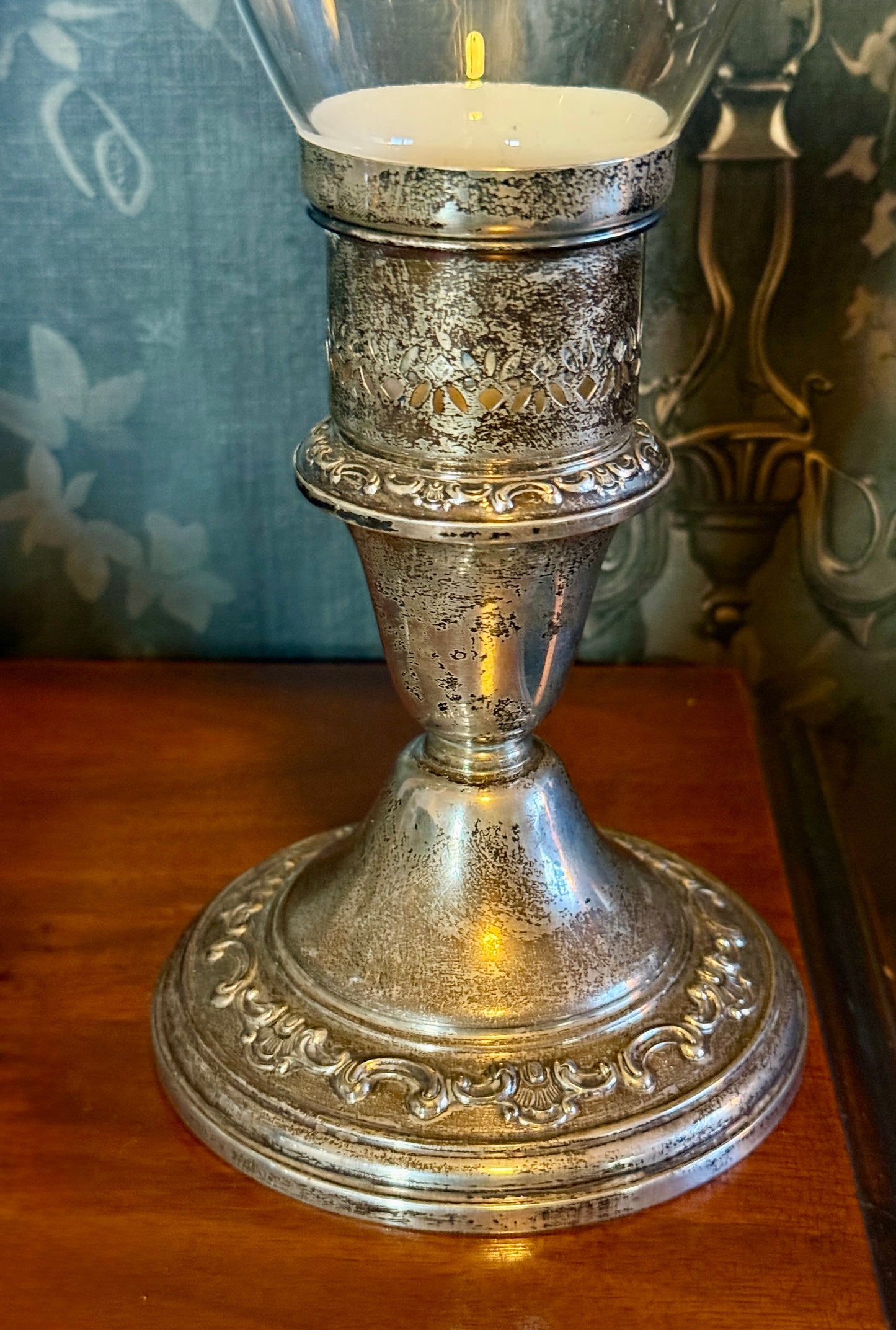 Gorham Weighted Silver Hurricane Candle Holder