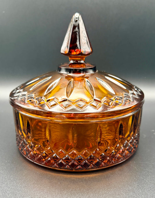 Indiana Glass Amber Candy Dish
