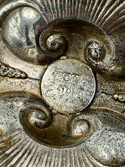 Antique Silverplate Double Shell Serving Dish c. 1930s–1950s