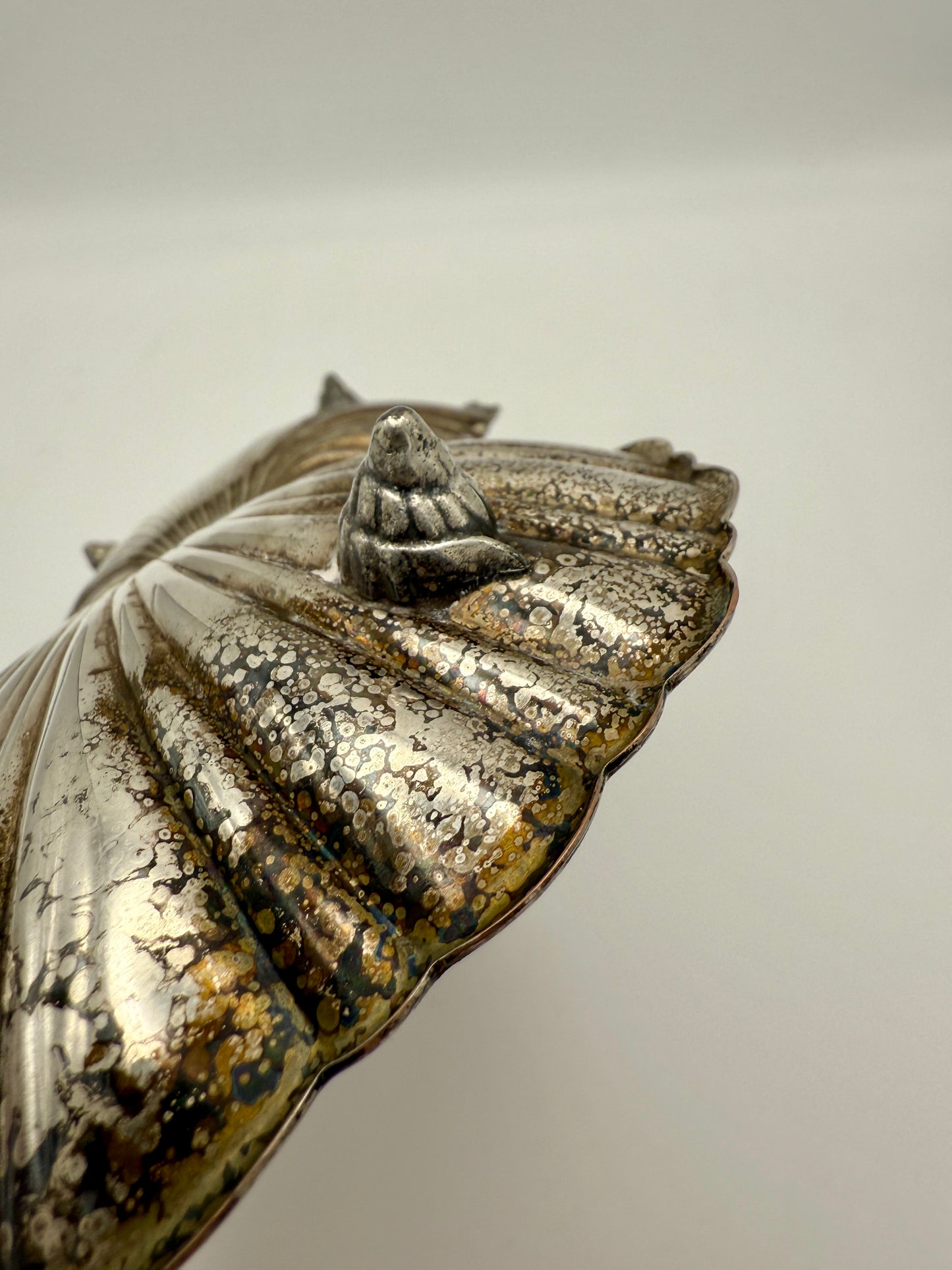 Antique Silverplate Double Shell Serving Dish c. 1930s–1950s