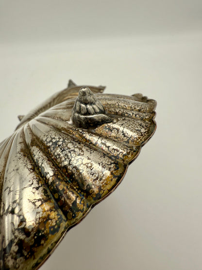 Antique Silverplate Double Shell Serving Dish c. 1930s–1950s